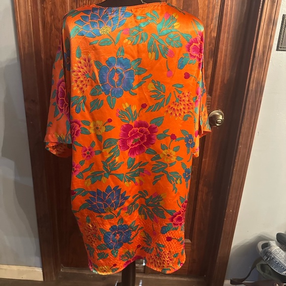 Floral Orange Women's Top by Saks - Picture 4 of 4